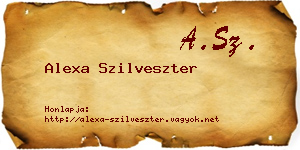 Alexa Szilveszter névjegykártya